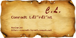 Conradt Lóránt névjegykártya