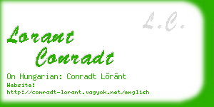 lorant conradt business card