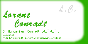 lorant conradt business card